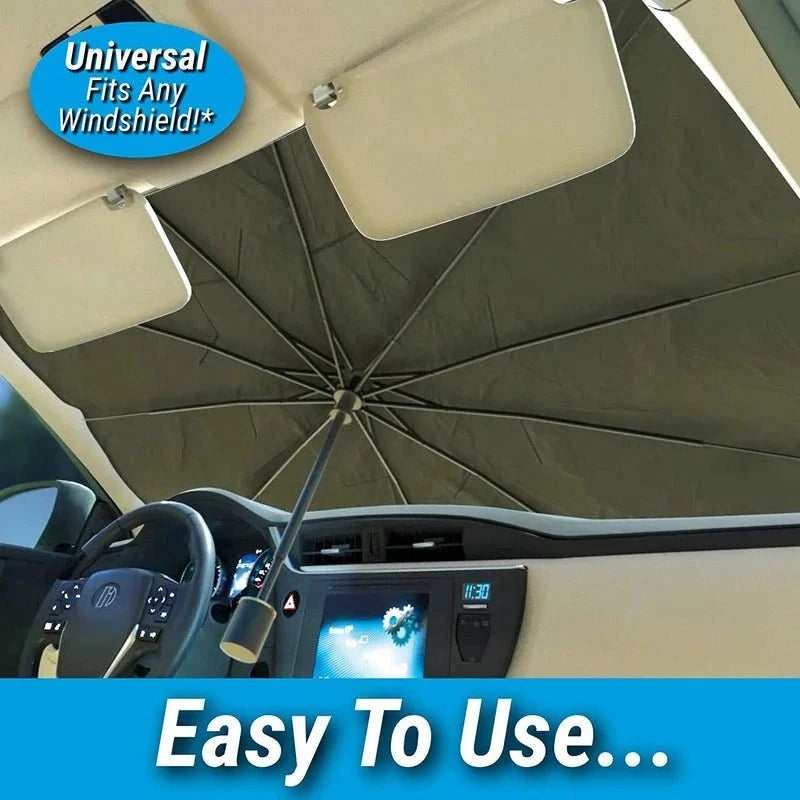 Umbrella-Style Car Windshield Sun Shade