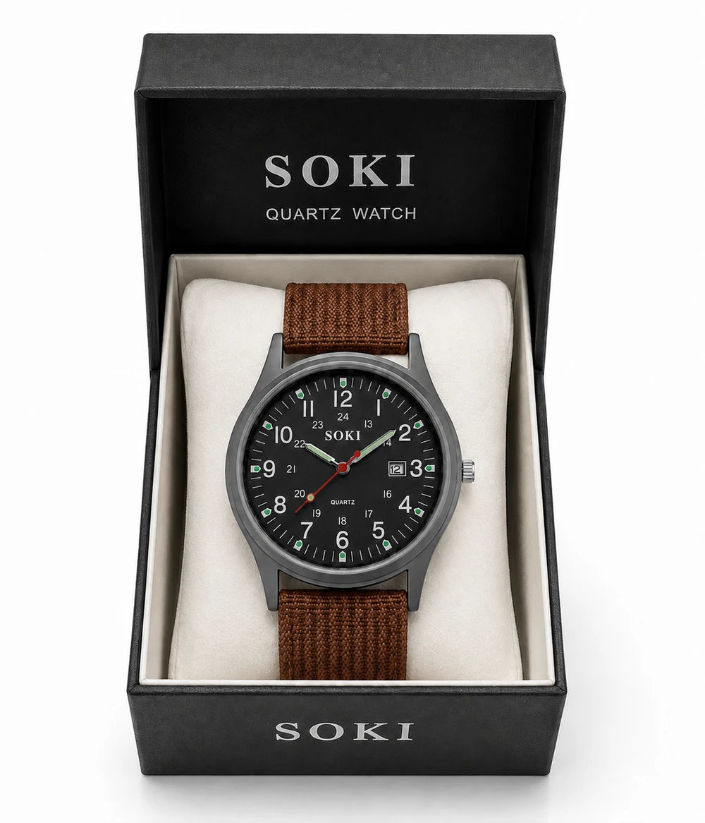 Nylon Strap Analog Wristwatch