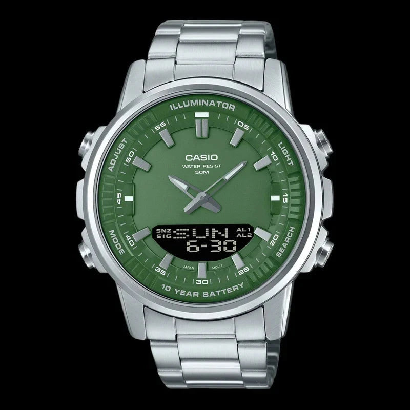 Turquoise Dial Stainless Steel Watch