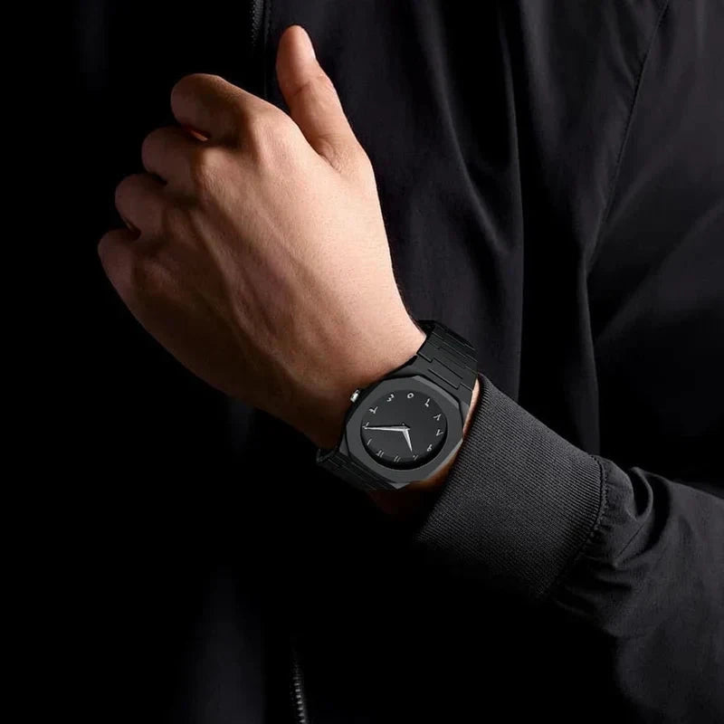Classic Stainless Steel Arabic Numeral Watch