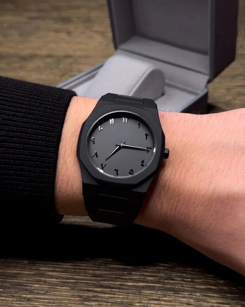 Classic Stainless Steel Arabic Numeral Watch