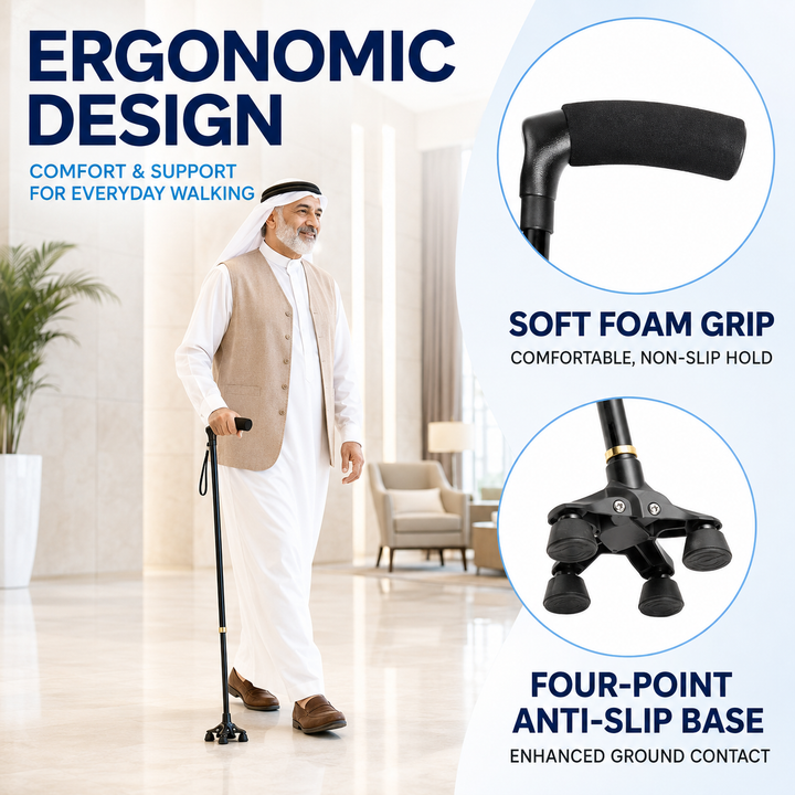 Magic Folding Walking Cane with LED Lights & Ergonomic Handle