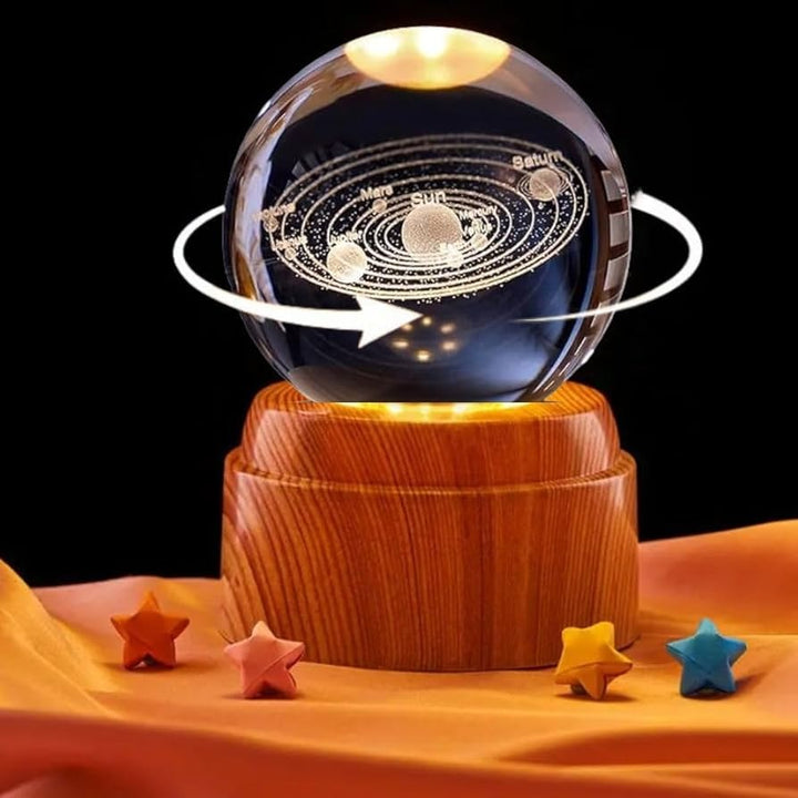 Crystal Ball Night Light – LED Decorative Ambient Lamp for Bedroom, Desk & Gifting