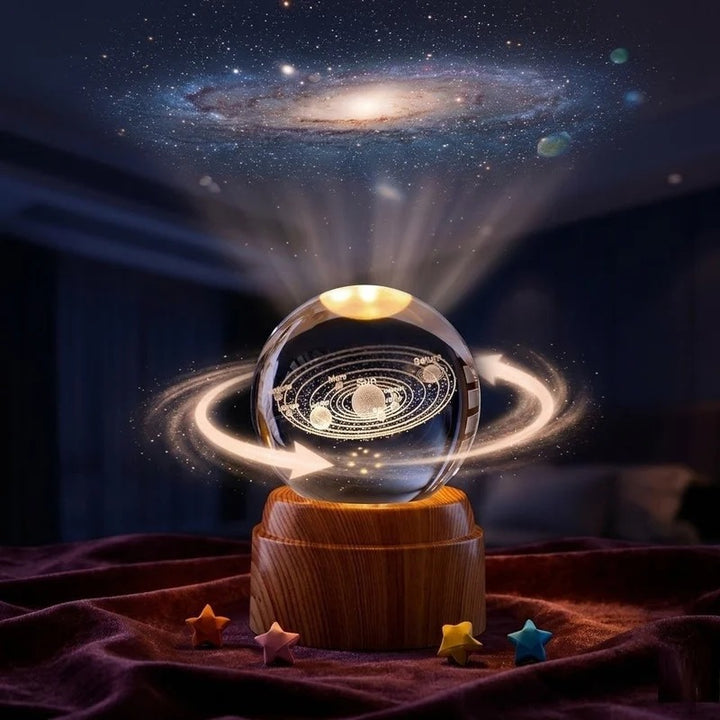 Crystal Ball Night Light – LED Decorative Ambient Lamp for Bedroom, Desk & Gifting