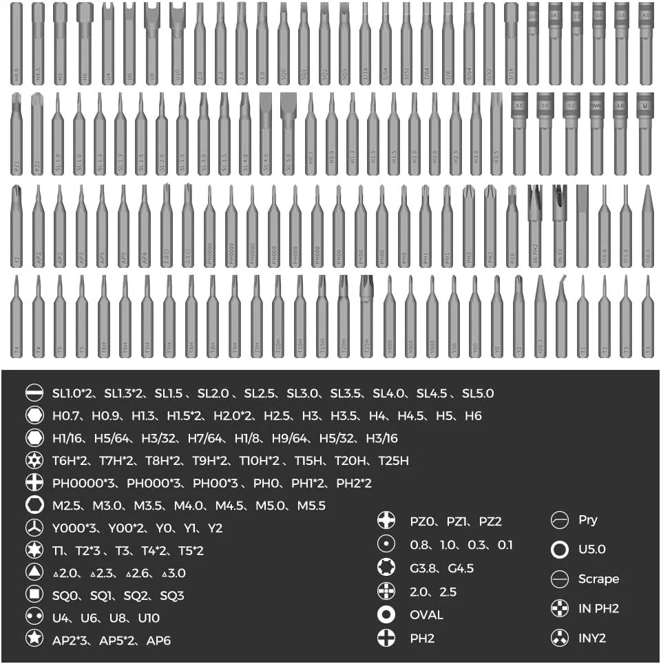 Precision Screwdriver Set 126-Piece – Professional Electronics Repair & Mini Tool Kit