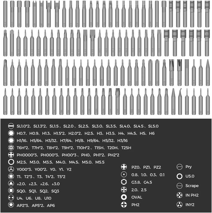 Precision Screwdriver Set 126-Piece – Professional Electronics Repair & Mini Tool Kit