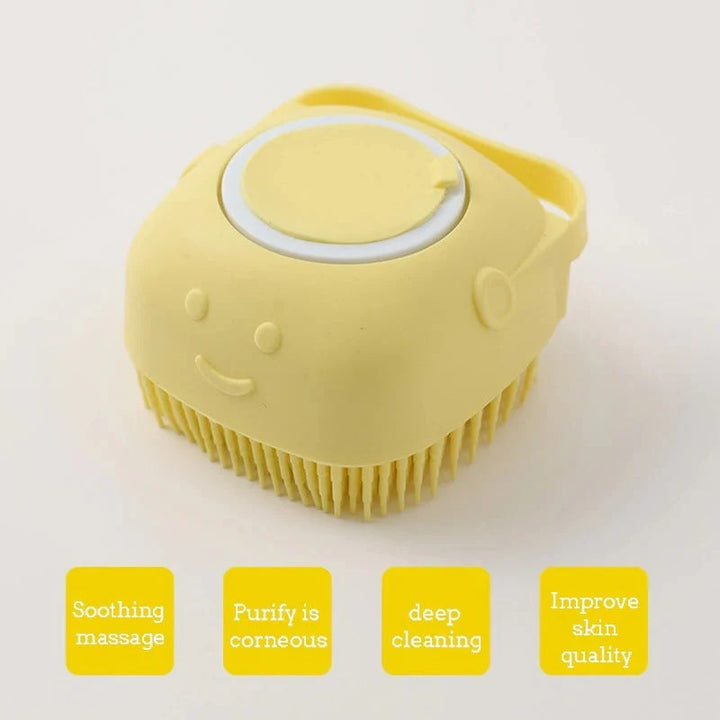 Silicone Massage Bath Brush – Soft Body Scrubber &amp; Shower Massager