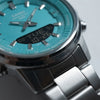 Turquoise Dial Stainless Steel Watch