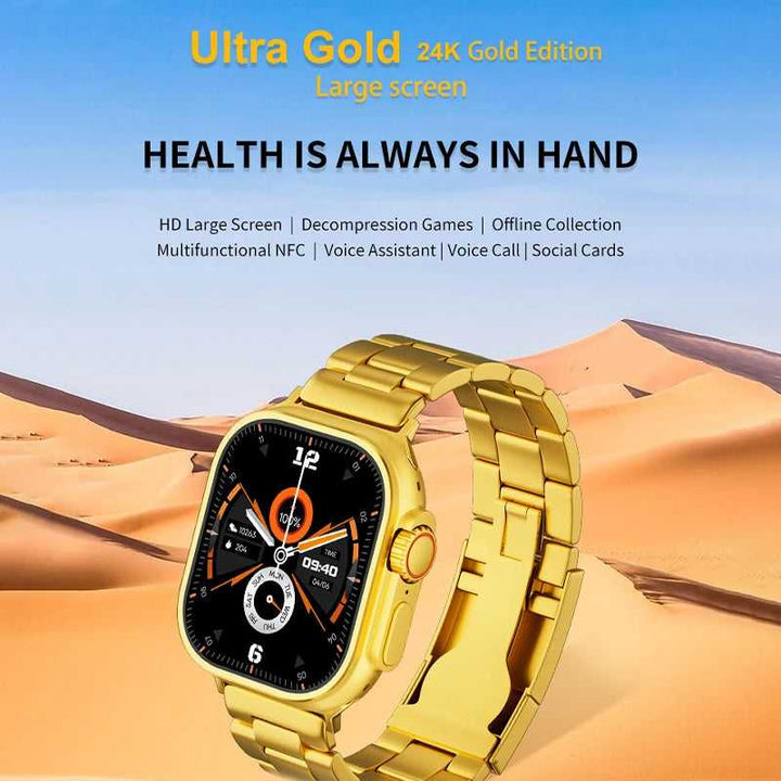 Luxury Gold Smart Watch (Apple Watch Style – Metal Strap Edition)